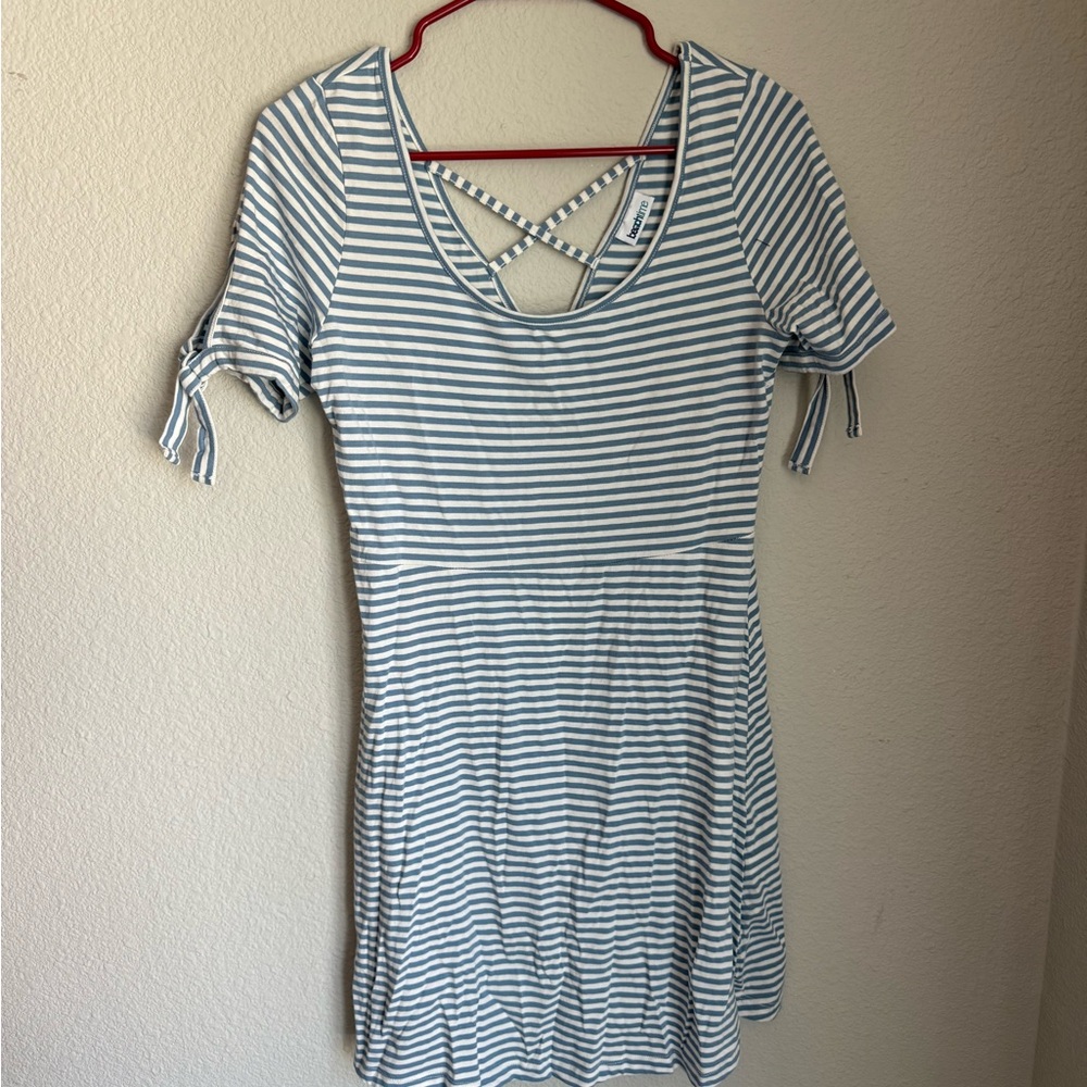 Striped Short Sleeve Dress